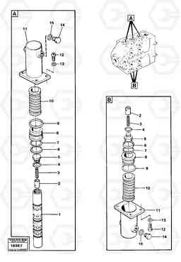15451 Control valve: slide and spring Guide L160 VOLVO BM L160, Volvo Construction Equipment