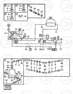 63442 Brake system,tractor pipe lines for Footbrake 861 861, Volvo Construction Equipment