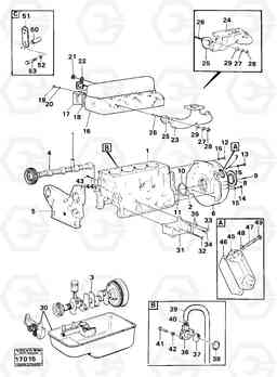 100727 Engine with fitting parts 616B/646 616B,646 D45, TD45, Volvo Construction Equipment