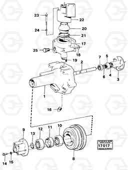 19086 Water pump and thermostat housing 616B/646 616B,646 D45, TD45, Volvo Construction Equipment