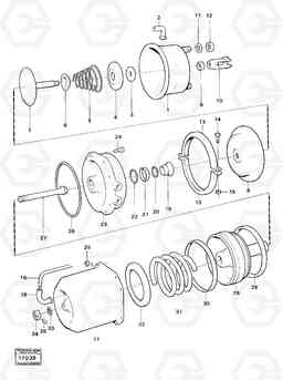 11667 Spring-brake cylinder 861 861, Volvo Construction Equipment