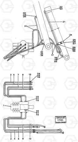 37564 Hydraulic system lifting and tilting System 4600 4600, Volvo Construction Equipment
