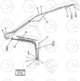 91654 Hydraulic pipes and guard plates 4600 4600, Volvo Construction Equipment