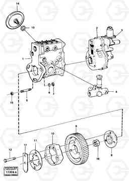 19346 Fuel injection pump wiht drive Mo 59800- 616B/646 616B,646 D45, TD45, Volvo Construction Equipment
