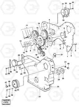 101008 Timing gear casing and timing gears 4200B 4200B, Volvo Construction Equipment