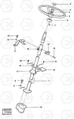 17732 Steering column with fitting parts 4600B 4600B, Volvo Construction Equipment
