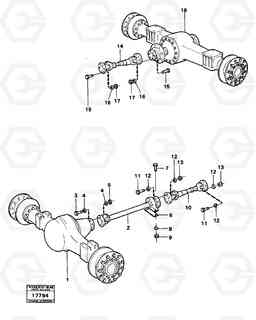 20239 Propeller shafts with fitting parts L160 VOLVO BM L160, Volvo Construction Equipment