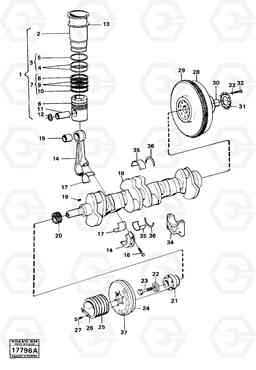 16298 Crankshaft and related parts 4600B 4600B, Volvo Construction Equipment