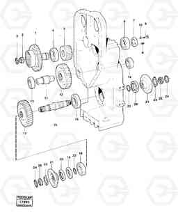 17720 Transfer gearbox gears and shafts 4600B 4600B, Volvo Construction Equipment