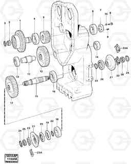 51986 Transfer gearbox gears and shafts L160 VOLVO BM L160, Volvo Construction Equipment