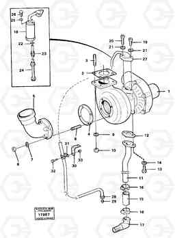 71900 Turbocharger with fitting parts 4300B 4300B, Volvo Construction Equipment