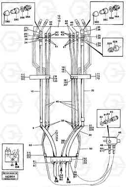 97840 Hydraulic system, front, 5:th, 6:th function. L50 L50 S/N -6400/-60300 USA, Volvo Construction Equipment