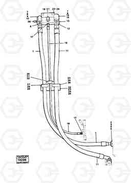 99001 Hydraulic system, front, 5:th,6:th function. 4200B 4200B, Volvo Construction Equipment