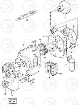 10357 Hydraulic transmission with fitting parts L90 L90, Volvo Construction Equipment