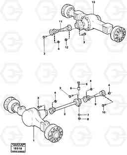 24076 Propeller shafts with fitting parts L120 Volvo BM L120, Volvo Construction Equipment