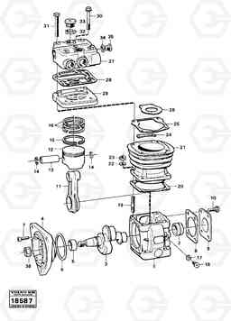 13694 Compressor. 5350B Volvo BM 5350B SER NO 2229 - 3999, Volvo Construction Equipment