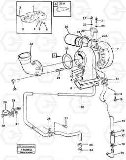 67901 Turbocharger with fitting parts L70 L70 S/N -7400/ -60500 USA, Volvo Construction Equipment