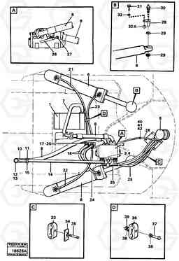4058 Steering system: components and hoses. L160 VOLVO BM L160, Volvo Construction Equipment