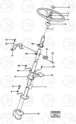 19054 Steering column with fitting parts. L160 VOLVO BM L160, Volvo Construction Equipment