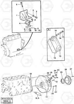 15702 Engine support and flywheel housing L70 L70 S/N -7400/ -60500 USA, Volvo Construction Equipment