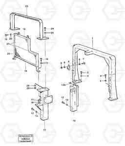40648 Fitting parts for engine plates L160 VOLVO BM L160, Volvo Construction Equipment
