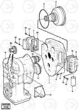11542 Hydraulic transmission with fitting parts L70 L70 S/N -7400/ -60500 USA, Volvo Construction Equipment