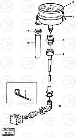 75963 Manometer with fitting parts L70 L70 S/N -7400/ -60500 USA, Volvo Construction Equipment