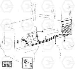 83272 Heating system: hoses L50 L50 S/N -6400/-60300 USA, Volvo Construction Equipment