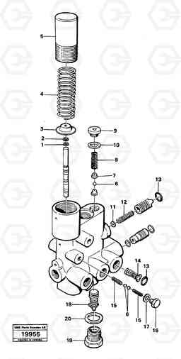 18068 Relief valve. L50 L50 S/N -6400/-60300 USA, Volvo Construction Equipment