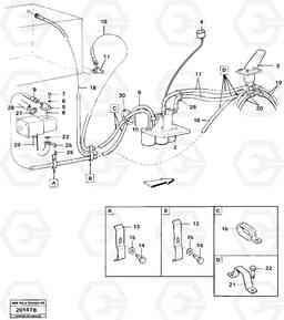 23359 Hydraulic brake system: oil tank-foot brake valve L120 Volvo BM L120, Volvo Construction Equipment