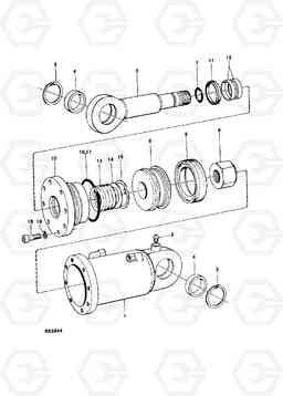 3755 Hydraulic cylinder 616B/646 616B,646 D45, TD45, Volvo Construction Equipment