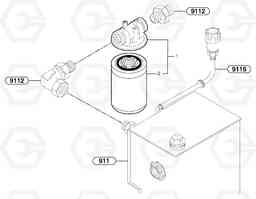 38361 Hydraulic oil filter EC15B TYPE 272 XR, Volvo Construction Equipment