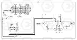5594 Hydraulic circuit ( balancing valve / offset cylinder ) EC30 TYPE 282, Volvo Construction Equipment