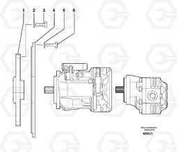 1927 Engine coupling / hydraulic pump EC70 TYPE 233, Volvo Construction Equipment