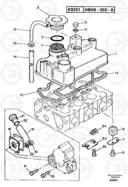 14637 Lubrication oil filler and breather EW50 TYPE 256, Volvo Construction Equipment
