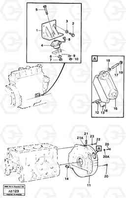 20678 Engine support and flywheel housing L50 L50 S/N 6401- / 60301- USA, Volvo Construction Equipment