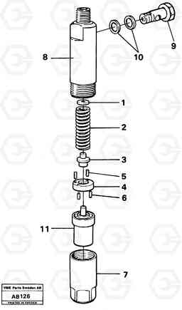 63339 Injector L50 L50 S/N 6401- / 60301- USA, Volvo Construction Equipment