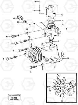 41204 Water pump with thermostat L50 L50 S/N 6401- / 60301- USA, Volvo Construction Equipment