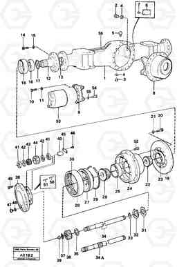 2633 Planetary axle, front L50 L50 S/N 6401- / 60301- USA, Volvo Construction Equipment