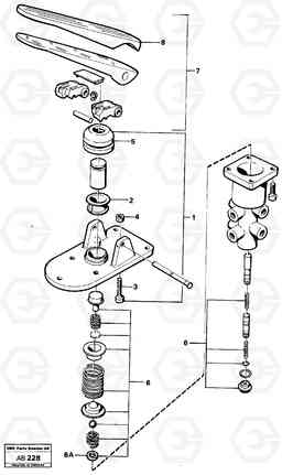 5153 Footbrake valve L50 L50 S/N 6401- / 60301- USA, Volvo Construction Equipment