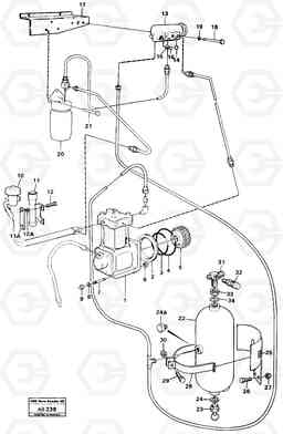 26467 Compressor, regulator, reservoir L50 L50 S/N 6401- / 60301- USA, Volvo Construction Equipment