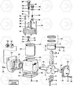 59275 Air compressor L50 L50 S/N 6401- / 60301- USA, Volvo Construction Equipment