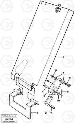 9933 Latch for mudguard L50 L50 S/N 6401- / 60301- USA, Volvo Construction Equipment