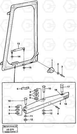 8738 Lock and handle. L50 L50 S/N 6401- / 60301- USA, Volvo Construction Equipment