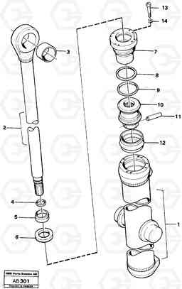 59056 Hydraulic cylinder lifting L50 L50 S/N 6401- / 60301- USA, Volvo Construction Equipment