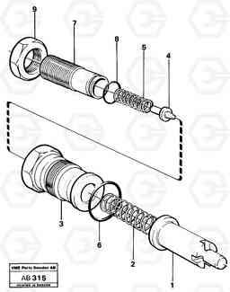 9965 Pressure limiting valve L50 L50 S/N 6401- / 60301- USA, Volvo Construction Equipment