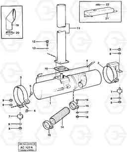 5027 Exhaust system L70 L70 S/N 7401- / 60501- USA, Volvo Construction Equipment