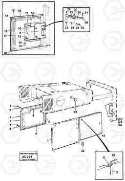 21388 Side hatches L70 L70 S/N 7401- / 60501- USA, Volvo Construction Equipment