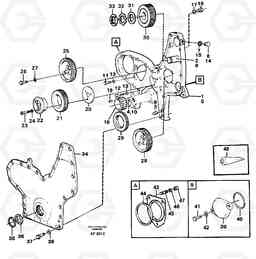 44423 Timing gear casing and gears. L150/L150C VOLVO BM VOLVO BM L150/L150C SER NO - 2767/- 60708, Volvo Construction Equipment