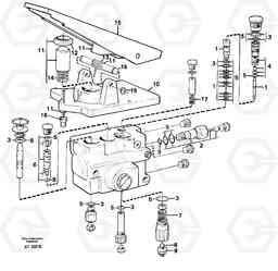 97799 Footbrake valve. L150/L150C VOLVO BM VOLVO BM L150/L150C SER NO - 2767/- 60708, Volvo Construction Equipment